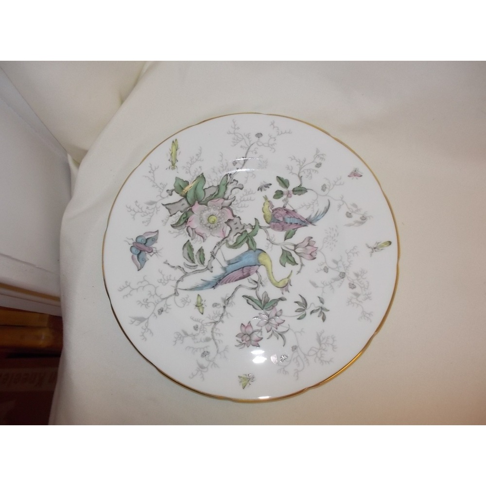 Coalport Cairo Bone China Tea Set Teacup Saucer Side Plate Bird Floral Gold Rim